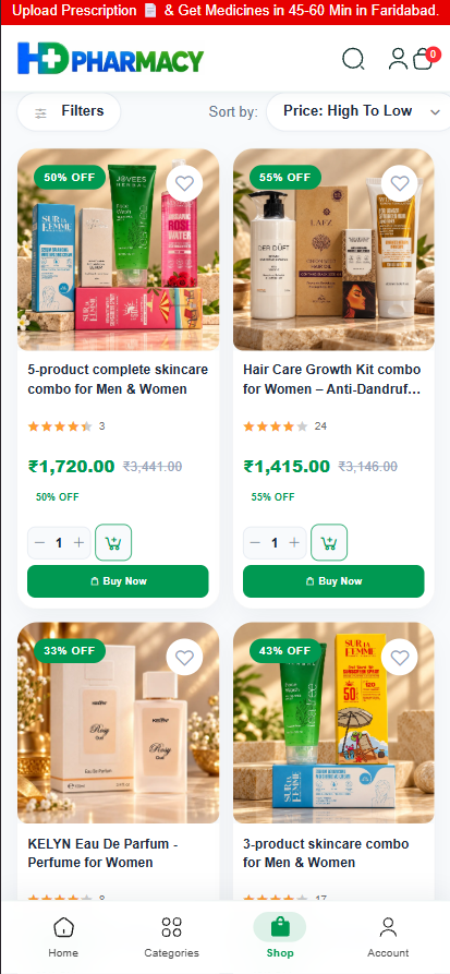 Healthdial Pharmacy E-Commerce Platform